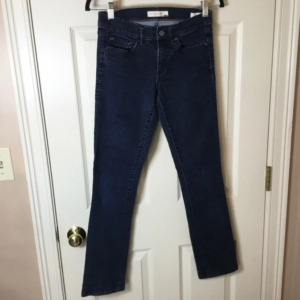 Tory Burch Dark Blue Straight Leg Jeans - Size 26